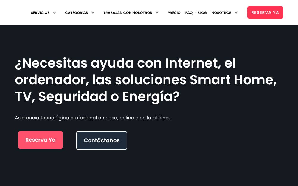 Portada de la web de Techbuddy