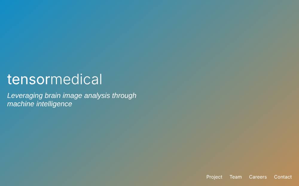 Portada de la web de Tensormedical