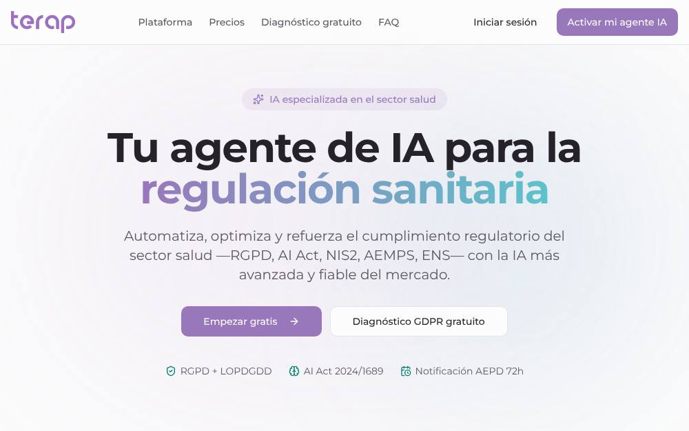Portada de la web de Terapme