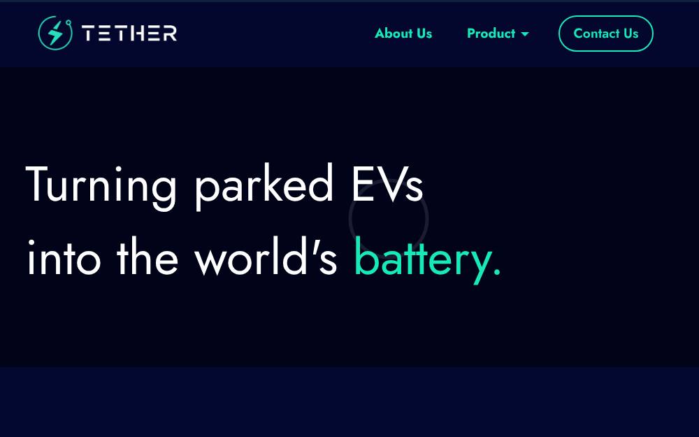 Portada de la web de Tether