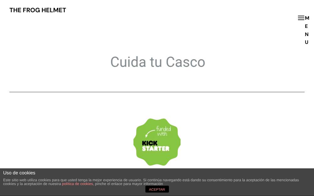 Portada de la web de The Frog Helmet