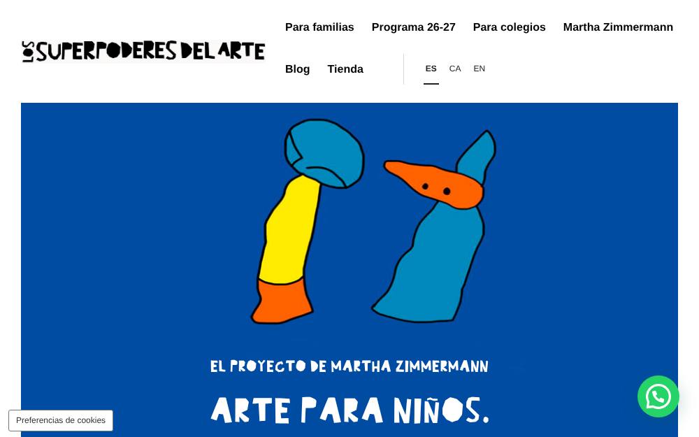 Portada de la web de The Superpowers Of Art