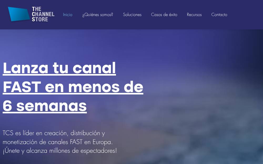 Portada de la web de Thechannelstore