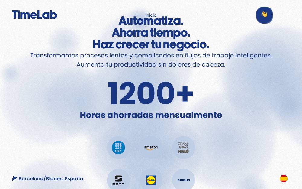 Portada de la web de Timelab
