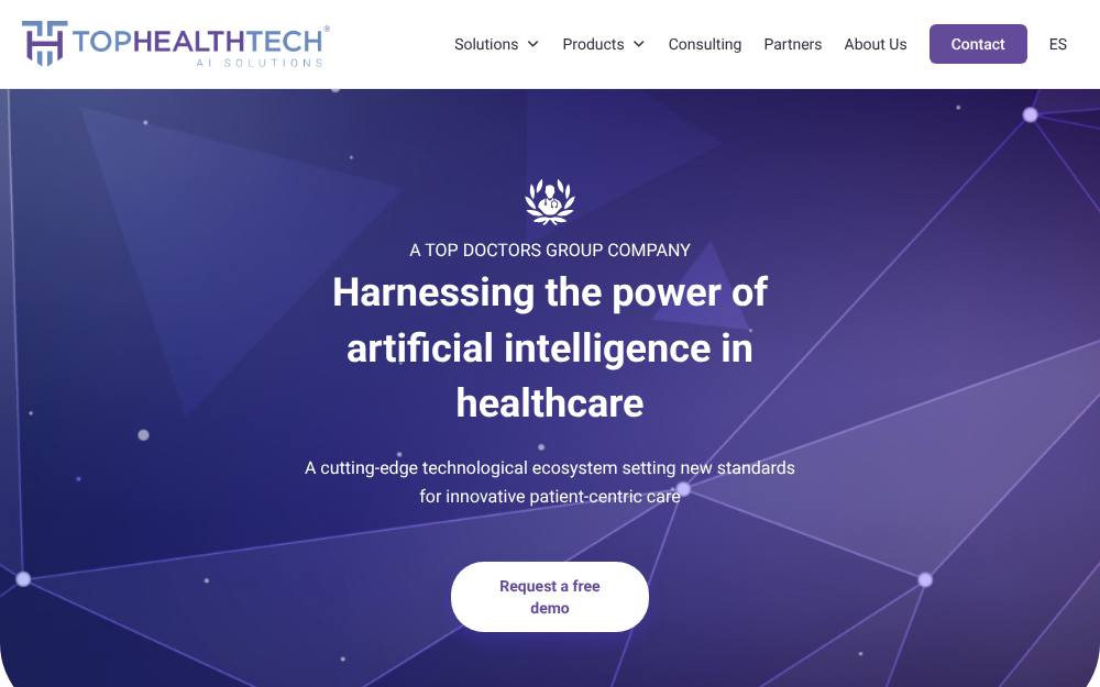 Portada de la web de Tophealthtech