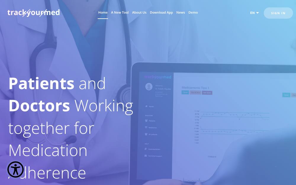 Portada de la web de Trackyourmed