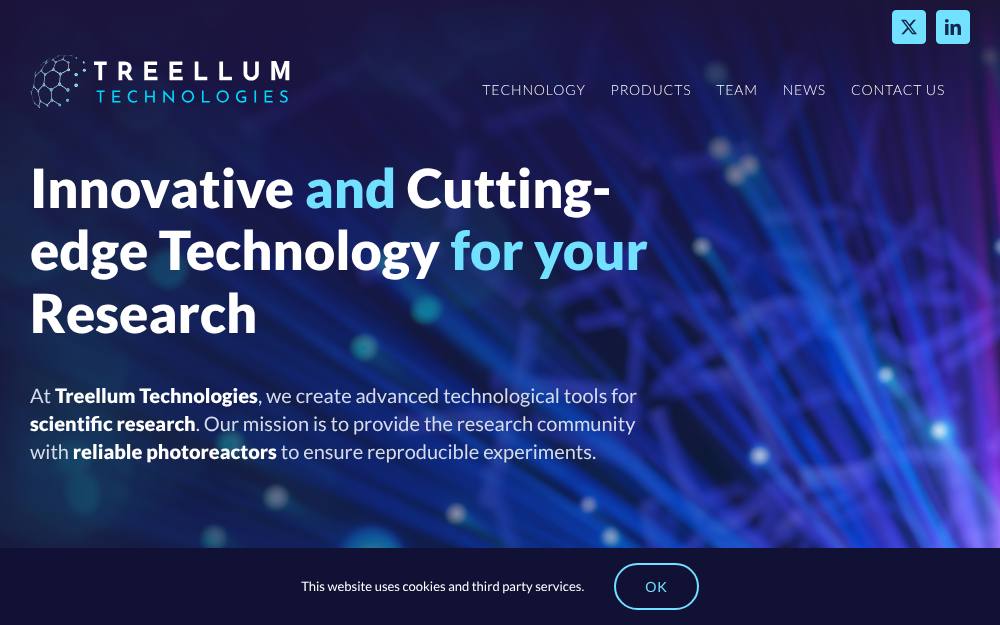 Portada de la web de Treellum Technologies
