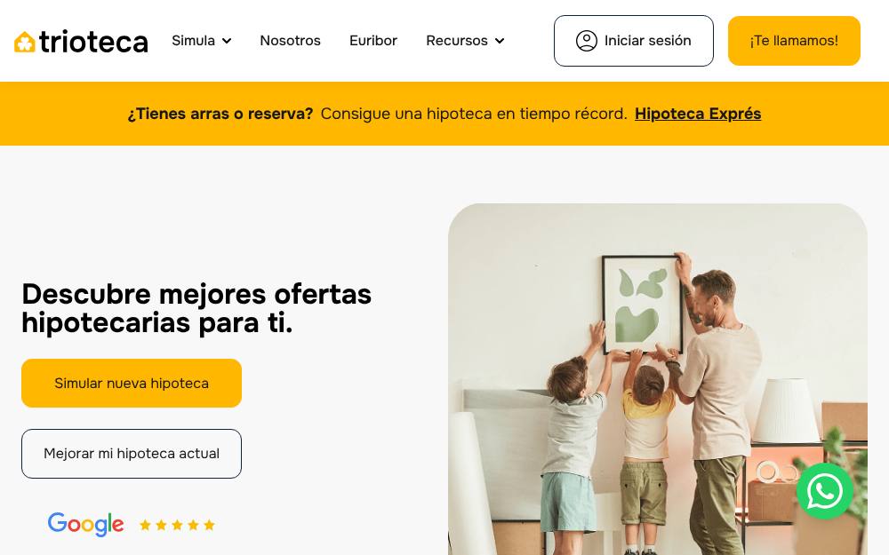 Portada de la web de Trioteca