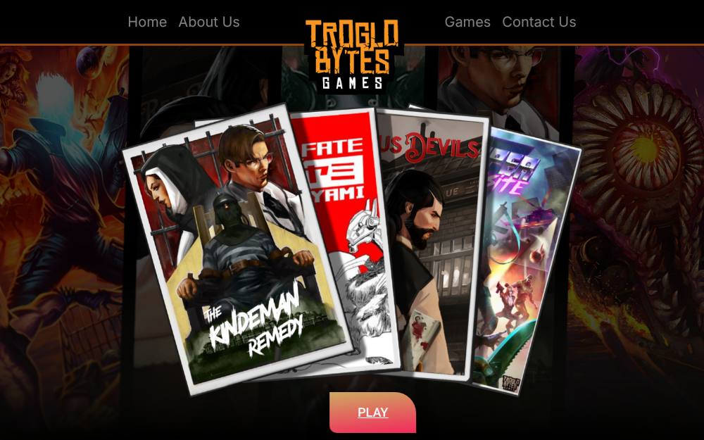 Portada de la web de Troglobytes Games