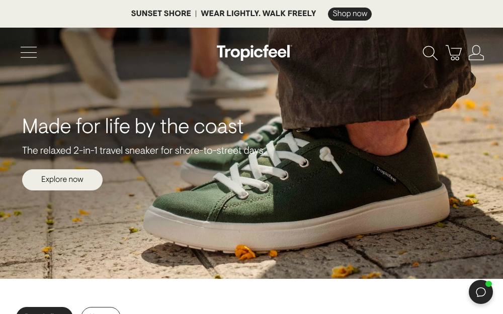 Portada de la web de Tropicfeel