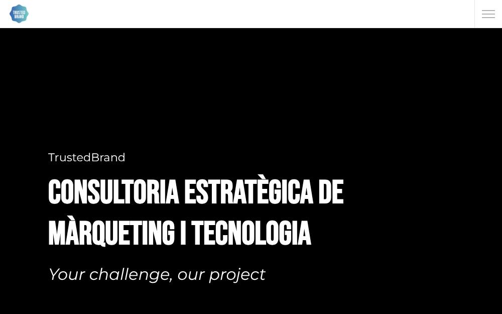 Portada de la web de Trustedbrand