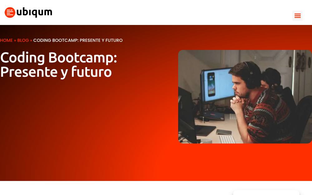 Portada de la web de Ubiqum