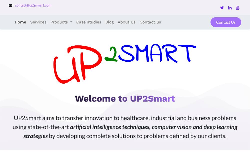 Portada de la web de Up2Smart