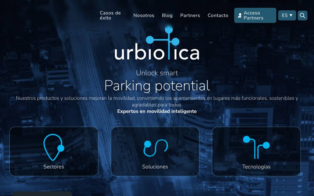 Portada de la web de Urbiotica
