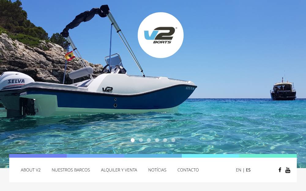 Portada de la web de V2Boats