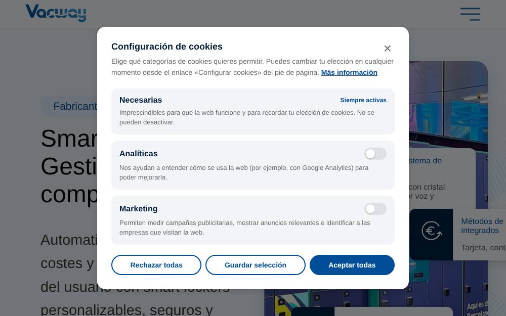 Portada de la web de Vacway