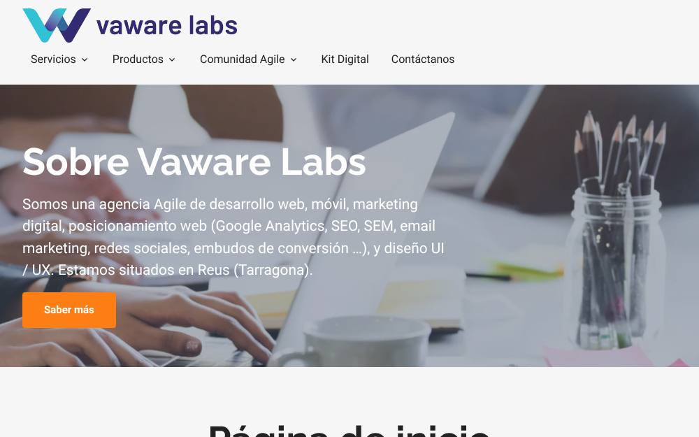 Portada de la web de Vaware Labs