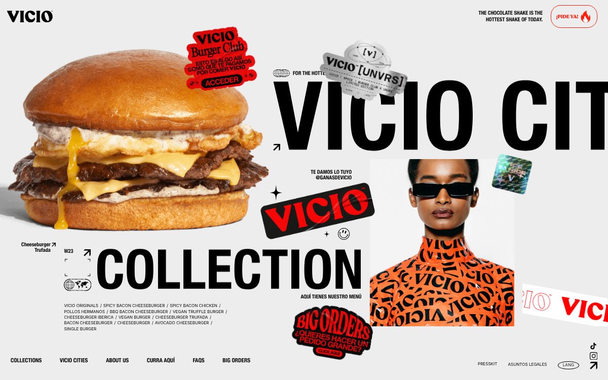 Portada de la web de Vicio