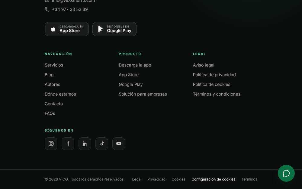 Portada de la web de Vico