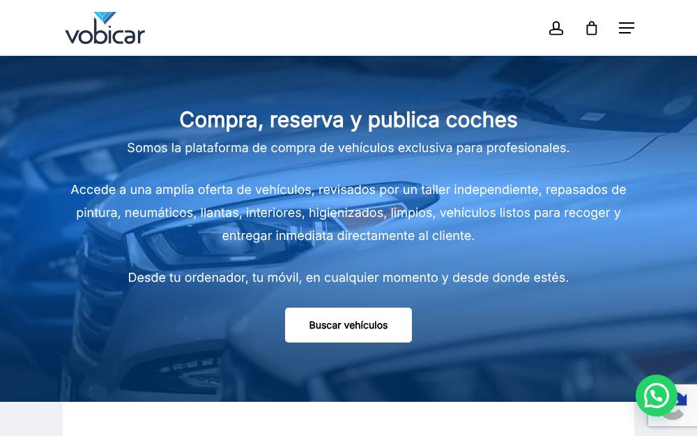 Portada de la web de Vobicar