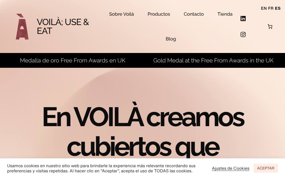 Portada de la web de Voila