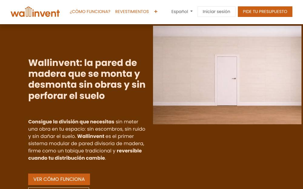 Portada de la web de Wallinvent