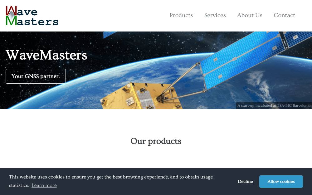 Portada de la web de Wavemasters