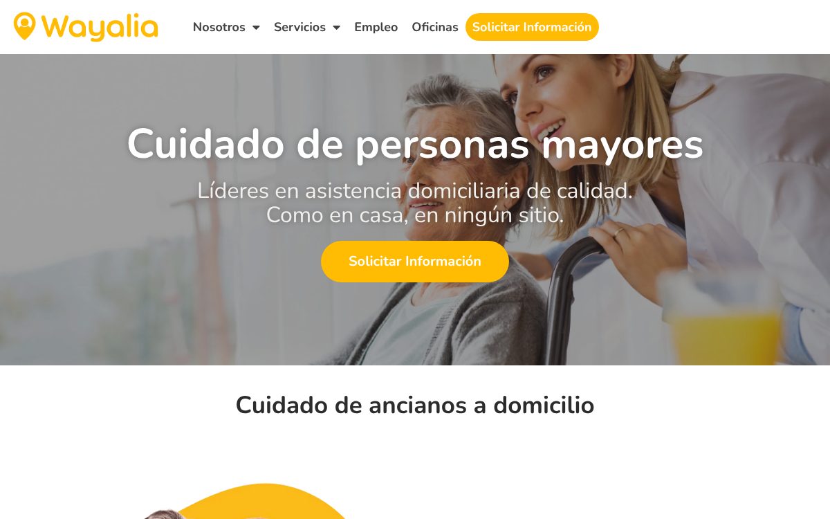 Portada de la web de Wayalia
