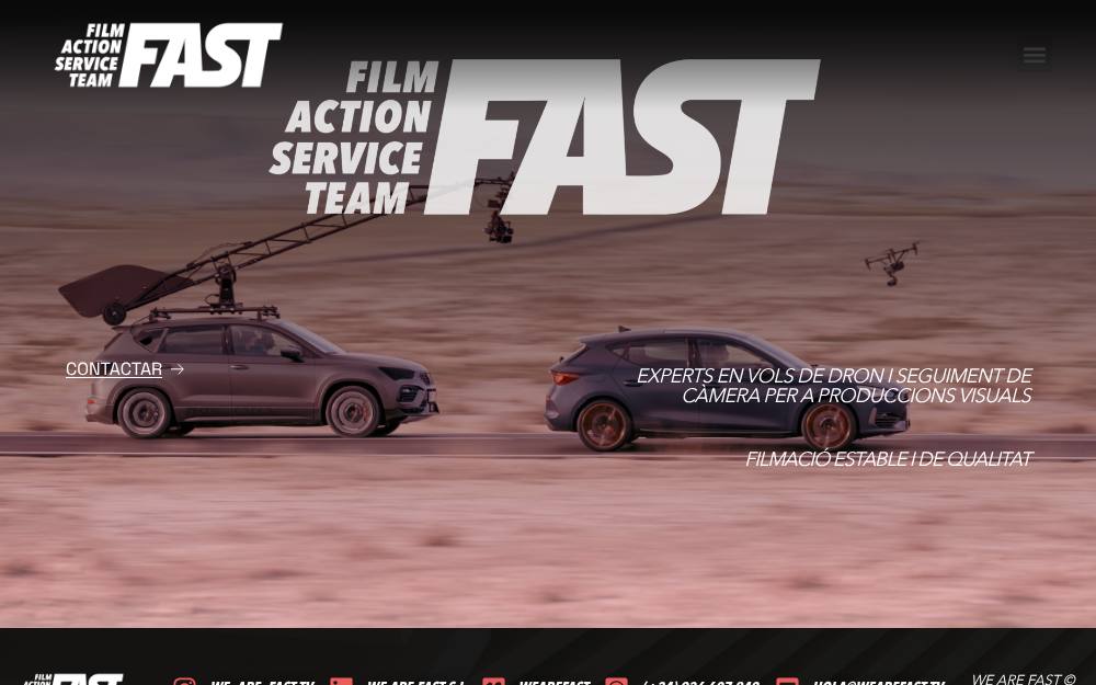 Portada de la web de We Are Fast