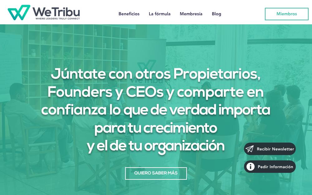 Portada de la web de Wetribu