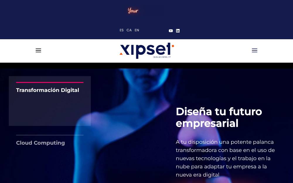 Portada de la web de Xipset