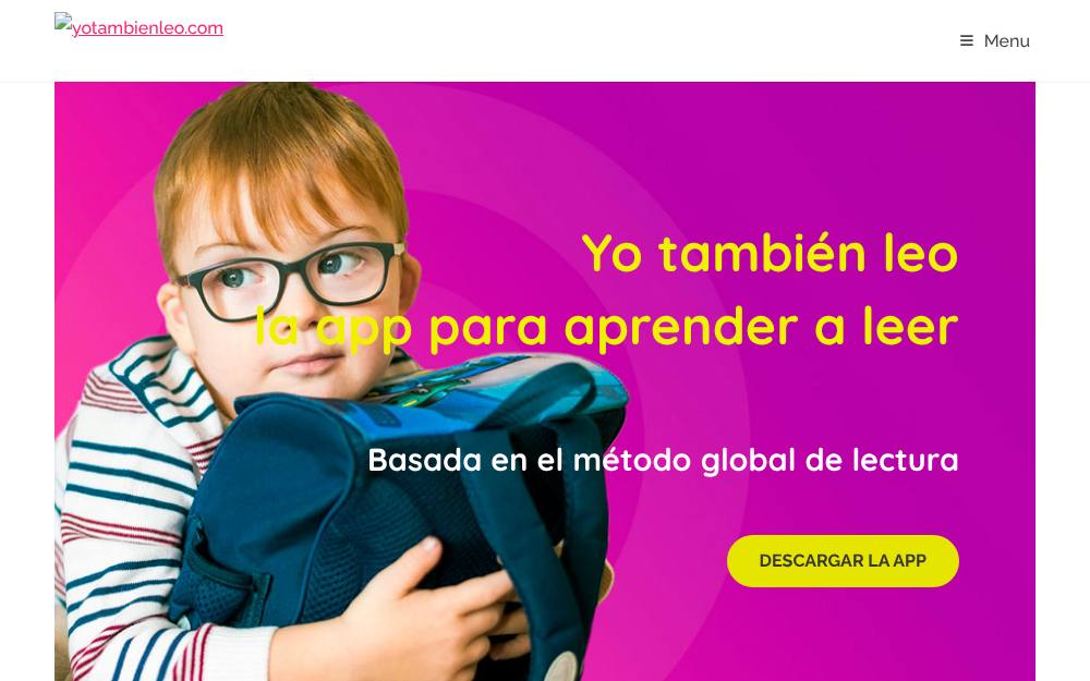 Portada de la web de Yo También Leo