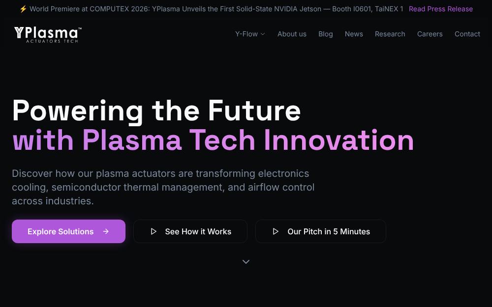Portada de la web de Yplasma