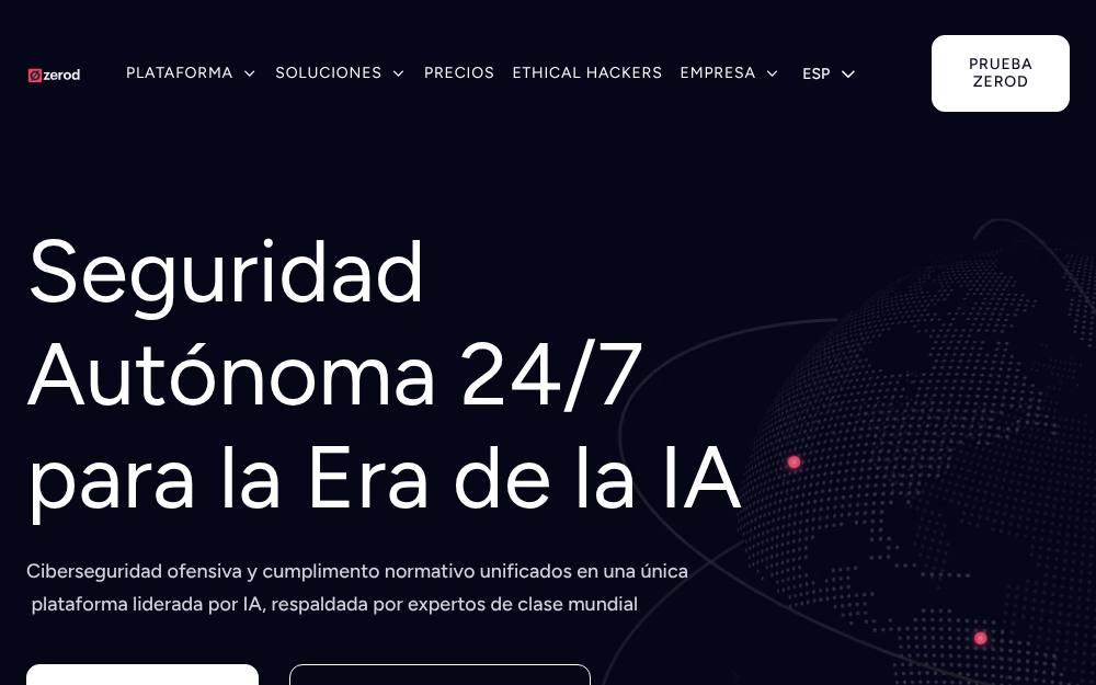Portada de la web de Zerod