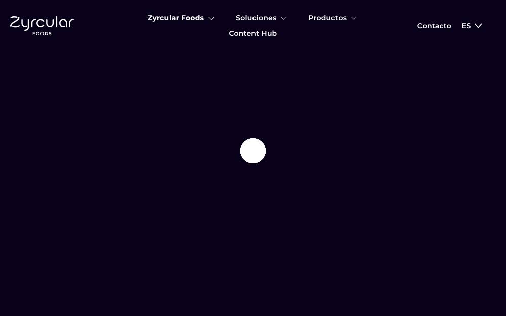 Portada de la web de Zyrcular Foods